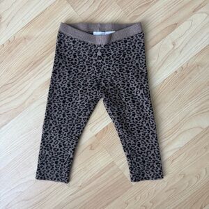 Zara Brown Leopard Print Kids Leggings
